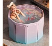 Shein 1 pieza Bañera plegable portátil y extra grande - Spa y jacuzzi inflable para adultos, compacto para espacios pequeños, para ducha y remojo de pies, s