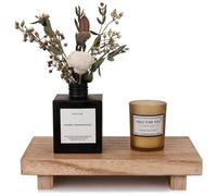 Shein 1 pieza Base de madera pequeña de 8.6 x 3.5 pulgadas, soporte de exhibición para jabonera, vela, planta en el baño o la cocina, decoración rústica per