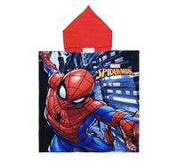 Shein 1 pieza Bata de baño y toalla de baño absorbente con diseño de Spider-Man de Marvel, toalla de playa ligera y portátil para verano y playa, con capuch
