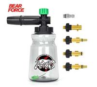 Shein 1 pieza BEAR FORCE Cañón de espuma para lavado de autos de alta presión, Generador de espuma de 1L Pistola de espuma compatible con Kar-/Elitech/Lavor