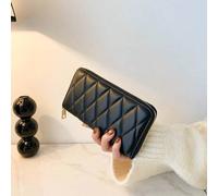 Shein 1 pieza Billetera portátil con cierre de cremallera de PU con decoración de costura, adecuada para uso diario, citas o como regalo para mujeres, bille