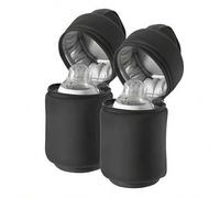 Shein 1 pieza Bolsa aislada negra para botella, resistente al agua, ligera, adecuada para cochecito, compatible con botellas Tommee Tippee