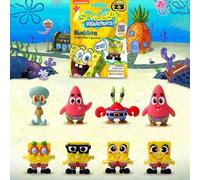 Shein 1 pieza Bolsa ciega con licencia oficial de Nickelodeon de Bob Esponja, figuras coleccionables 3D, figuras de acción mini de anime, estilo aleatorio p