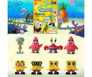 Shein 1 pieza Bolsa ciega con licencia oficial de Nickelodeon de Bob Esponja, figuras coleccionables 3D, figuras de acción mini de anime, estilo aleatorio p