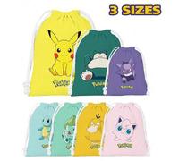 Shein 1 pieza Bolsa con cordón estilo dibujos animados Pokémon (no es una mochila), apta para hombres y mujeres, puede usarse para guardar ropa íntima, rega