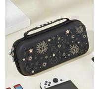 Shein 1 pieza Bolsa de almacenamiento con elemento estrella y cara de sol, compatible con la consola Switch OLED/Switch NS, funda dura protectora con soport