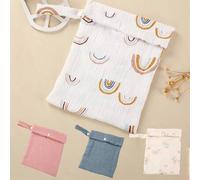 Shein 1 pieza Bolsa de almacenamiento de pañales para bebé, bolsa separada para pañales de tela lavables o de madre, portátil para salir, viajar, playa, pis