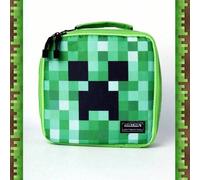 Shein 1 PIEZA Bolsa de almuerzo con licencia oficial de Minecraft Creeper, bolso de mano creativo con diseño de dibujos animados, de gran capacidad, portáti