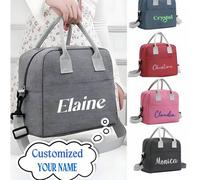 Shein 1 pieza Bolsa de almuerzo personalizable y a medida, bolsa refrigeradora de almuerzo aislada de gran capacidad y ligera, bolsa de almacenamiento multi