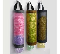 Shein 1 pieza Bolsa de basura colgante Soporte de plástico para bolsas Caja de almacenamiento de malla colgante Plegable Transpirable Lavable Caja de almace