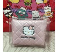 Shein 1 pieza Bolsa de cosméticos linda de Sanrio, bolsa de gran capacidad para artículos de papelería, temporada de regreso a clases, patrón de Sanrio Hell