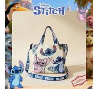 Shein 1 pieza Bolsa de libro para adolescentes con estampado de Lilo y Stitch con licencia oficial de Disney, bolsa de caramelos/bolsa de almuerzo, bolsa de