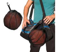 Shein 1 pieza Bolsa de malla con bolsillo con cremallera, bolsa de fútbol con hebilla de liberación rápida, bolsa de baloncesto, adecuada para mochilas vari