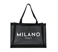 Shein 1 pieza Bolsa de malla para la playa de material de nailon con estampado de alfabeto, bolsa de malla para la playa con gran capacidad, úsela usted mis