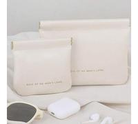 Shein 1 pieza Bolsa de maquillaje para mujer con cierre automático, mini bolsa de almacenamiento impermeable, organizador de cables de carga para viajes, bo