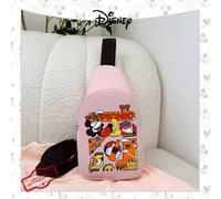 Shein 1 pieza Bolsa de pecho con diseño encantador de dibujos animados de Disney Mickey/Stitch - Bolso bandolera ajustable con cierre de cremallera, bolsa l