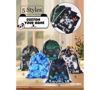 Shein 1 pieza Bolsa deportiva con cordón personalizable, se puede imprimir con un nombre personalizado o saludos festivos. Personaliza tu propia bolsa. Esta