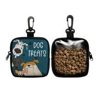 Shein 1 pieza Bolsa para premios de entrenamiento de perros con cierre de cremallera - Bolsa portátil de poliéster para aperitivos de mascotas, adecuada par