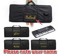 Shein 1 pieza Bolsa personalizada para teclado M MBAT de tela Oxford impermeable, con patrón de letra personalizado de la A a la Z, funda a medida para tecl