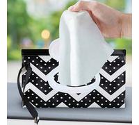 Shein 1 pieza Bolsa portátil para almacenar pañuelos, dispensador de toallitas húmedas con tapa abatible y empaque de estilo cajón, bolsa reutilizable para
