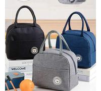 Shein 1 pieza Bolsa térmica reutilizable a prueba de fugas de papel de aluminio grueso con estampado de oso para escuela, maestro, picnic al aire libre, cam