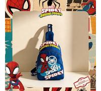 Shein 1 pieza Bolso bandolera con gráfico oficial de Spider-Man de Marvel, bolso casual para niños, correa ajustable ligera, monedero con diseño de dibujos