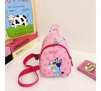Shein 1 pieza Bolso bandolera de dibujos animados Bluey, Lindo bolso de pecho de la familia Bluey, Bolso bandolera de dibujos animados ligero, Regalo de Hal