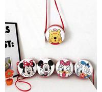 Shein 1 pieza, Bolso bandolera, mochila pequeña, monedero de dibujos animados Disney de la nueva versión coreana de Mickey Mouse, Minnie Mouse, Winnie the P