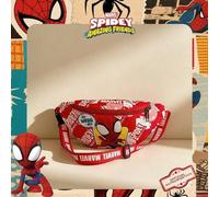 Shein 1 pieza Bolso de cintura con estampado de Spider-Man con licencia oficial de Marvel, bolso bandolera multifuncional, bolso cruzado casual para niños,