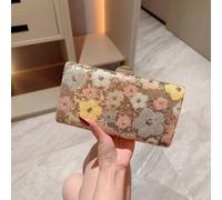 Shein 1 pieza Bolso de embrague bordado con lentejuelas con estampado floral, bolso cruzado de cadena para playa y vacaciones de verano, bolso de mano de mo
