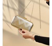 Shein 1 pieza Bolso de mano cuadrado elegante y de lujo para mujer, bolso de cadena exquisito y de moda con ranura oculta para tarjetas, perfecto como bille