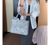 Shein 1 pieza Bolso de mano de mujer con bordado floral de PU, de nicho de alta gama, para ir y venir del trabajo, viajes, salidas diarias, vuelta al cole p