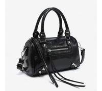 Shein 1 pieza Bolso de mano tipo tote con estilo retro Y2K, motocicleta, punk, decorado con remaches, múltiples bolsillos, adecuado para salir, citas, fiest