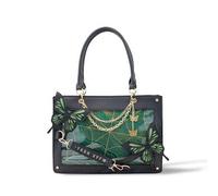 Shein 1 pieza Bolso de mujer de gran capacidad con decoración de cadena de mariposa estilo japonés, bolso gótico lolita con telaraña oscura, la mariposa es