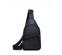 Shein 1 Pieza Bolso informal de cintura de unicolor con cremallera, múltiples bolsillos, correa ajustable, bolso bandolera ligero con bolsillo para el pecho