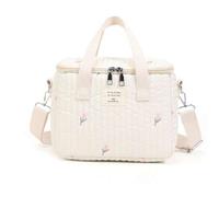 Shein 1 pieza Bolso pequeño con bordado de tulipán, bolso de hombro y bandolera, bolso de moda para mamá
