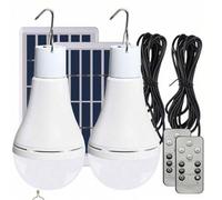 Shein 1 pieza Bombilla de luz solar recargable con control remoto y temporizador, 4 modos Farol solar para interior y exterior, luz de gallinero con tempori