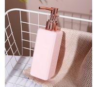 Shein 1 pieza Botella cuadrada de loción de 250ml, tipo de presión, dispensador de gel de ducha y champú, accesorios de baño, decoración de baño del h