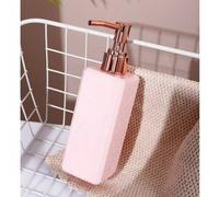 Shein 1 pieza Botella cuadrada de loción de 250ml, tipo de presión, dispensador de gel de ducha y champú, accesorios de baño, decoración de baño del h
