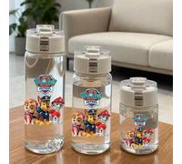Shein 1 pieza Botella de agua a prueba de fugas con tapa abatible de Paw Patrol, de plástico ligero y duradero con diseño de dibujos animados lindos, adecua
