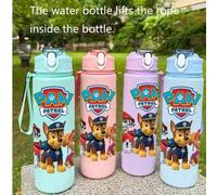 Shein 1 pieza Botella de agua a prueba de fugas de 800ml/27oz de Paw Patrol, ligera y duradera de plástico con diseño de dibujos animados lindos, adecuada p