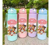 Shein 1 pieza Botella de agua a prueba de fugas de 800ml/27oz de Paw Patrol, ligera y duradera de plástico con diseño de dibujos animados lindos, adecuada p