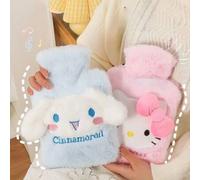 Shein 1 pieza Botella de agua caliente de peluche con diseño de Hello Kitty, lindo paquete de calor de dibujos animados para calentar el vientre en otoño/in