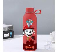 Shein 1 pieza Botella de agua de acero inoxidable aislada al vacío de 17 onzas de Paw Patrol, boca estrecha con asa, termo de viaje, adecuado para mochila,
