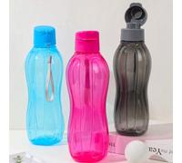Shein 1 pieza Botella de agua deportiva de plástico de gran capacidad de 900ml/30oz o 600ml/20oz, con cinta para la cintura, apta para actividades al aire l