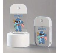 Shein 1 pieza Botella de atomizador del tamaño de una tarjeta de crédito de Disney Stitch - Envase transparente compacto de viaje con tapa blanca e impresió
