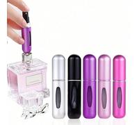 Shein 1 pieza Botella de perfume recargable de viaje, estuche de bomba de perfume portátil, botella de spray de fragancia vacía, adecuada para viajes y sali
