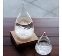 Shein 1 pieza Botella de regalo creativo con predicción del tiempo, botella de decoración con gotas de lluvia y tormenta, regalo para amigos en Navidad y Ha