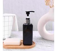 Shein 1 pieza Botella dispensadora cuadrada de 200ml para jabón de manos y gel de ducha, dispensador de crema corporal para decoración del baño en el hogar,