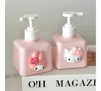 Shein 1 pieza Botella recargable de loción de alta gama con diseño lindo de Hello Kitty de Sanrio, adecuada para gel de ducha, loción corporal, jabón de man